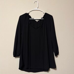 5/$55 !! 🔥 ANDREE BY UNIT Black Ruffle Blouse